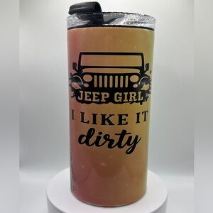 4-in-1 Jeep Girl Can Cooler – “I Like It Dirty” Off-Road